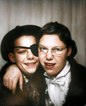 Stan Dumes with eyepatch and Mildred Dumes Dansker